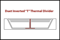 Duet inverted T thermal divider