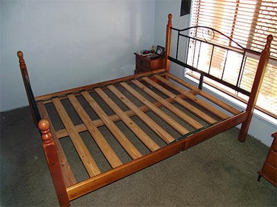 Turn a slat frame bed into a waterbed
